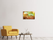 Laden Sie das Bild in den Galerie-Viewer, Leinwandbild 3-teilig Blumenwiese in der Abenddämmerung