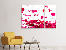 Laden Sie das Bild in den Galerie-Viewer, Leinwandbild 3-teilig Für mich soll`s rote Rosen regnen