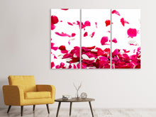 Laden Sie das Bild in den Galerie-Viewer, Leinwandbild 3-teilig Für mich soll`s rote Rosen regnen
