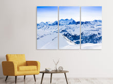Laden Sie das Bild in den Galerie-Viewer, Leinwandbild 3-teilig Die Schweizer Alpen