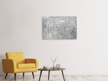 Laden Sie das Bild in den Galerie-Viewer, Leinwandbild 3-teilig Wischtechnik in Grau