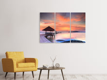 Laden Sie das Bild in den Galerie-Viewer, Leinwandbild 3-teilig Paradiesische Brücke