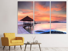 Laden Sie das Bild in den Galerie-Viewer, Leinwandbild 3-teilig Paradiesische Brücke