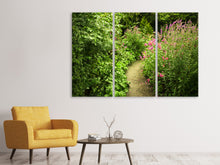 Laden Sie das Bild in den Galerie-Viewer, Leinwandbild 3-teilig Gartenweg