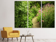 Laden Sie das Bild in den Galerie-Viewer, Leinwandbild 3-teilig Gartenweg
