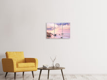 Laden Sie das Bild in den Galerie-Viewer, Leinwandbild 3-teilig Sonnenaufgang am Meer