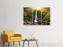 Laden Sie das Bild in den Galerie-Viewer, Leinwandbild 3-teilig Wasserfall Bali