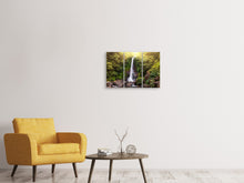 Laden Sie das Bild in den Galerie-Viewer, Leinwandbild 3-teilig Wasserfall Bali