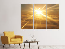 Laden Sie das Bild in den Galerie-Viewer, Leinwandbild 3-teilig Über dem Wolkenmeer