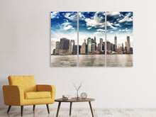 Laden Sie das Bild in den Galerie-Viewer, Leinwandbild 3-teilig NYC From The Other Side