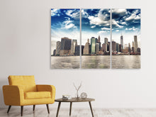 Laden Sie das Bild in den Galerie-Viewer, Leinwandbild 3-teilig NYC From The Other Side