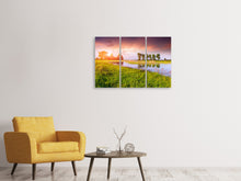 Laden Sie das Bild in den Galerie-Viewer, Leinwandbild 3-teilig Sonnenuntergang am See