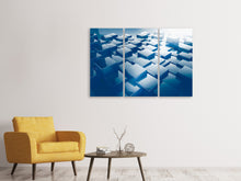 Laden Sie das Bild in den Galerie-Viewer, Leinwandbild 3-teilig 3D-Cubes
