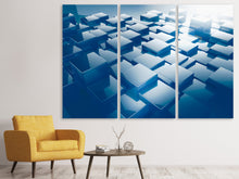Laden Sie das Bild in den Galerie-Viewer, Leinwandbild 3-teilig 3D-Cubes