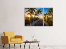 Laden Sie das Bild in den Galerie-Viewer, Leinwandbild 3-teilig Das Strandhaus