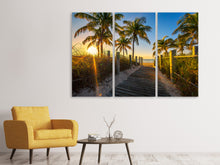 Laden Sie das Bild in den Galerie-Viewer, Leinwandbild 3-teilig Das Strandhaus