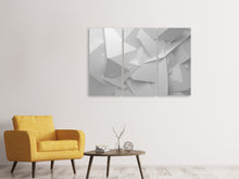 Laden Sie das Bild in den Galerie-Viewer, Leinwandbild 3-teilig 3D-Raster