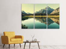 Laden Sie das Bild in den Galerie-Viewer, Leinwandbild 3-teilig Der Bergsee