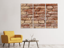 Laden Sie das Bild in den Galerie-Viewer, Leinwandbild 3-teilig Loft-Mauer