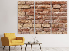Laden Sie das Bild in den Galerie-Viewer, Leinwandbild 3-teilig Loft-Mauer