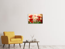 Laden Sie das Bild in den Galerie-Viewer, Leinwandbild 3-teilig Der Klatschmohn
