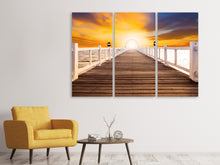 Laden Sie das Bild in den Galerie-Viewer, Leinwandbild 3-teilig Die Brücke Ins Glück