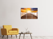 Laden Sie das Bild in den Galerie-Viewer, Leinwandbild 3-teilig Die Brücke Ins Glück