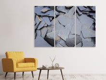 Laden Sie das Bild in den Galerie-Viewer, Leinwandbild 3-teilig Schieferplatten