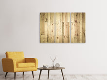 Laden Sie das Bild in den Galerie-Viewer, Leinwandbild 3-teilig Holzpaneelen