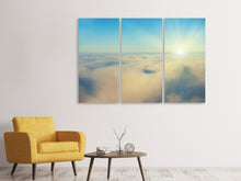 Laden Sie das Bild in den Galerie-Viewer, Leinwandbild 3-teilig Dämmerung über den Wolken