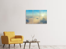 Laden Sie das Bild in den Galerie-Viewer, Leinwandbild 3-teilig Dämmerung über den Wolken