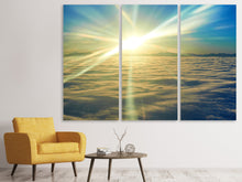 Laden Sie das Bild in den Galerie-Viewer, Leinwandbild 3-teilig Sonnenaufgang über den Wolken