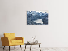 Laden Sie das Bild in den Galerie-Viewer, Leinwandbild 3-teilig Schwarzweissfotografie Berge