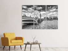 Laden Sie das Bild in den Galerie-Viewer, Leinwandbild 3-teilig Westminster Bridge