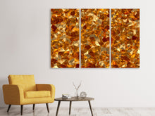 Laden Sie das Bild in den Galerie-Viewer, Leinwandbild 3-teilig 3D-Bernsteine