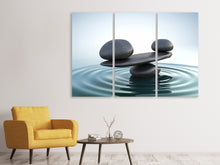 Laden Sie das Bild in den Galerie-Viewer, Leinwandbild 3-teilig Steinbalance