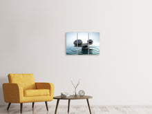 Laden Sie das Bild in den Galerie-Viewer, Leinwandbild 3-teilig Steinbalance