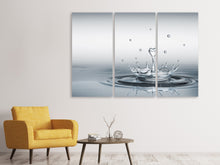 Laden Sie das Bild in den Galerie-Viewer, Leinwandbild 3-teilig Wasserfigur