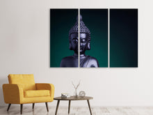 Laden Sie das Bild in den Galerie-Viewer, Leinwandbild 3-teilig Die Weisheit des Buddhas