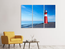 Laden Sie das Bild in den Galerie-Viewer, Leinwandbild 3-teilig Der Leuchtturm