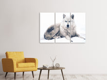 Laden Sie das Bild in den Galerie-Viewer, Leinwandbild 3-teilig Der Wolf