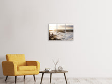 Laden Sie das Bild in den Galerie-Viewer, Leinwandbild 3-teilig Meeresbrandung
