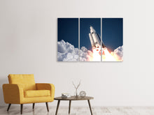 Laden Sie das Bild in den Galerie-Viewer, Leinwandbild 3-teilig Raketenstart
