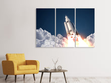 Laden Sie das Bild in den Galerie-Viewer, Leinwandbild 3-teilig Raketenstart