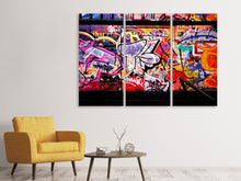 Laden Sie das Bild in den Galerie-Viewer, Leinwandbild 3-teilig Graffiti Kunst