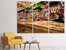 Laden Sie das Bild in den Galerie-Viewer, Leinwandbild 3-teilig NY Graffiti
