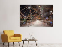 Laden Sie das Bild in den Galerie-Viewer, Leinwandbild 3-teilig Brückenlichter