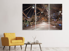 Laden Sie das Bild in den Galerie-Viewer, Leinwandbild 3-teilig Brückenlichter