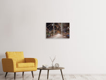 Laden Sie das Bild in den Galerie-Viewer, Leinwandbild 3-teilig Brückenlichter