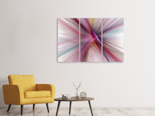 Laden Sie das Bild in den Galerie-Viewer, Leinwandbild 3-teilig Abstraktes Lichterleuchten